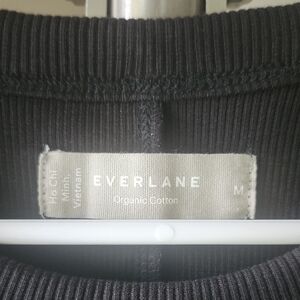 Everlane Long Sleeved Ribbed Black Dress Size M